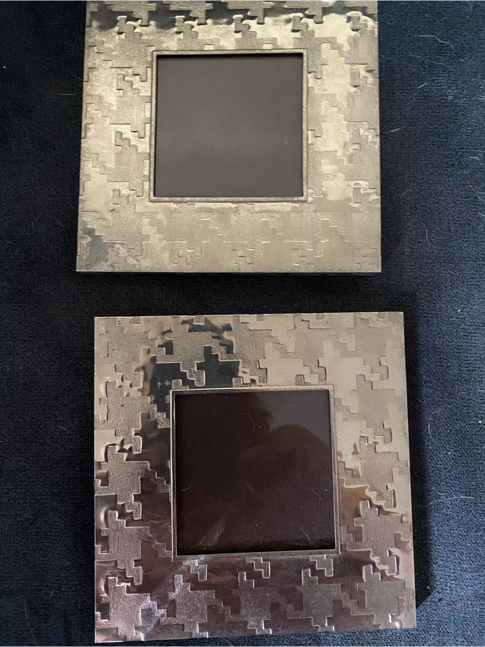 Contemporary Silver Puzzle-Pattern Square Picture Frame - Set of 2
